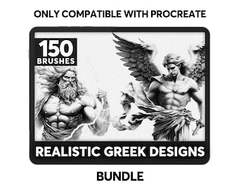 Greek Mythology Procreate Brushes | 150+ Tattoo Designs (Instant Download)