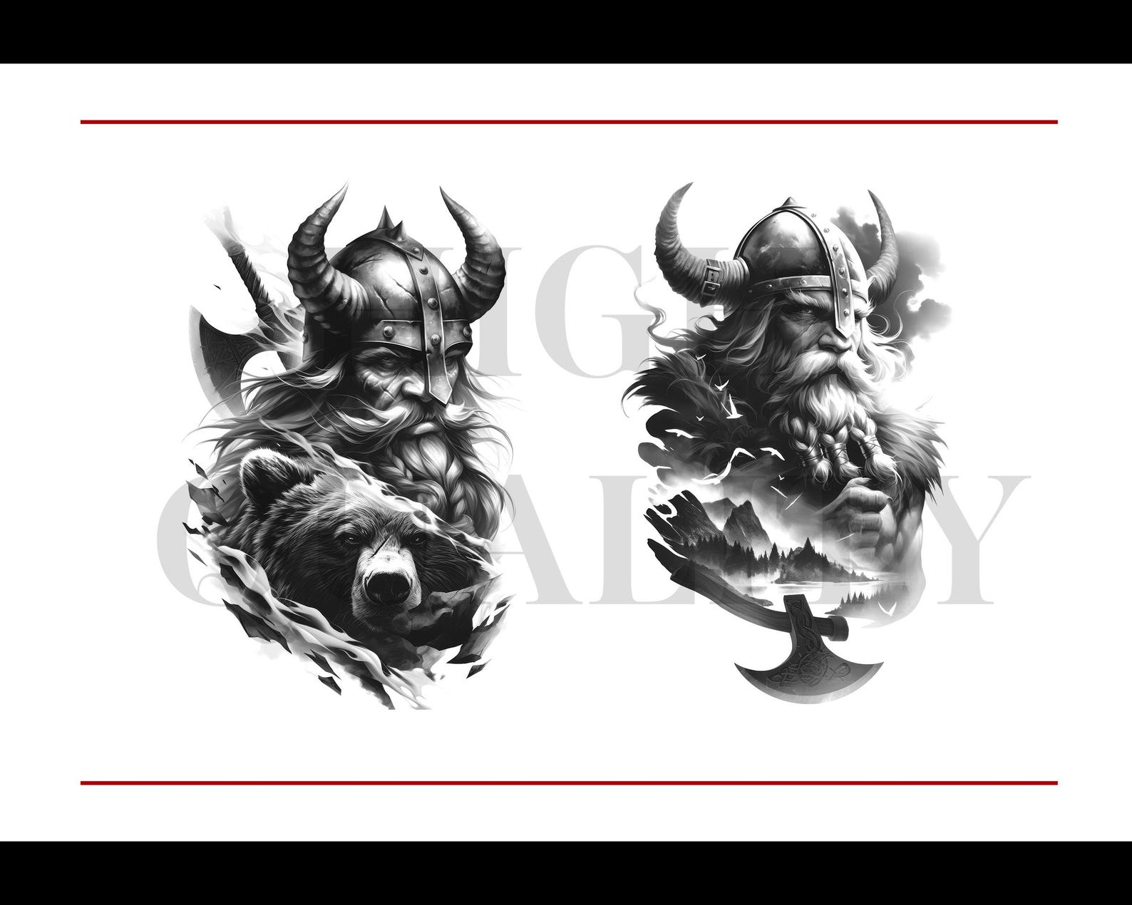 Viking Warrior Procreate Brush Set | 50 Digital Tattoo Brushes - Etsy