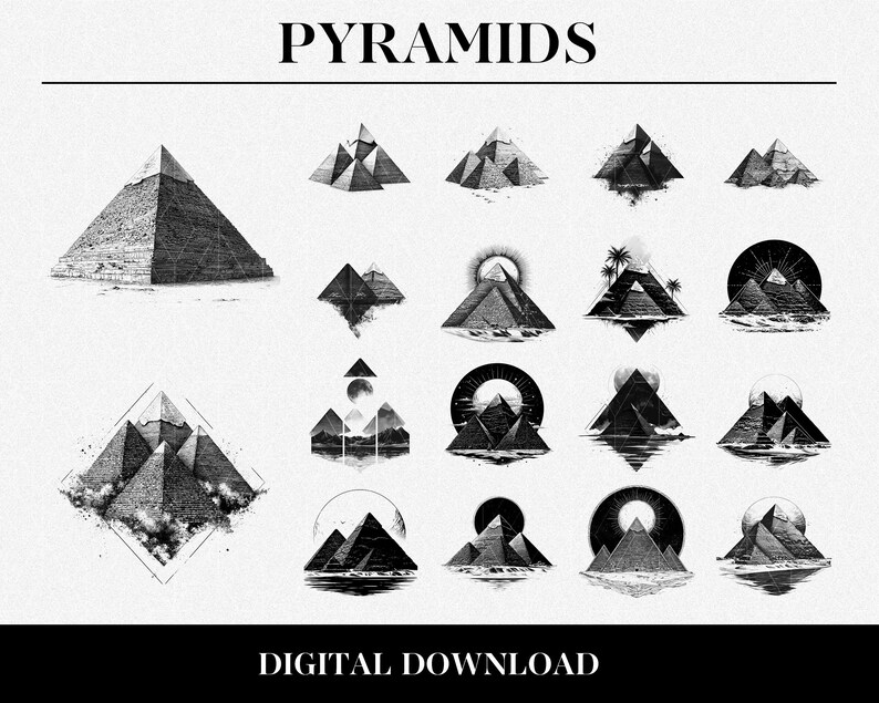 Pyramids Style Design Pyramid Procreate Brush Set | 50 Egyptian Art Brushes (digital Download ...