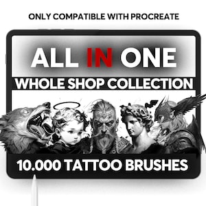 ALL-IN-ONE! - 10.000+ Designs - Brushes Bundle Collection from my Shop - Animals, Realistic, Anime, Flash, Nordic, Greek, Fineline, Horror