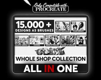 ALLES IN EINEM! Über 15.000 Designs - Pinsel-Bundle-Tattoo-Vorlagen aus meinem Shop - Tiere, Realistisch, Anime, Flash, Nordisch, Griechisch, Horror, Ägypten