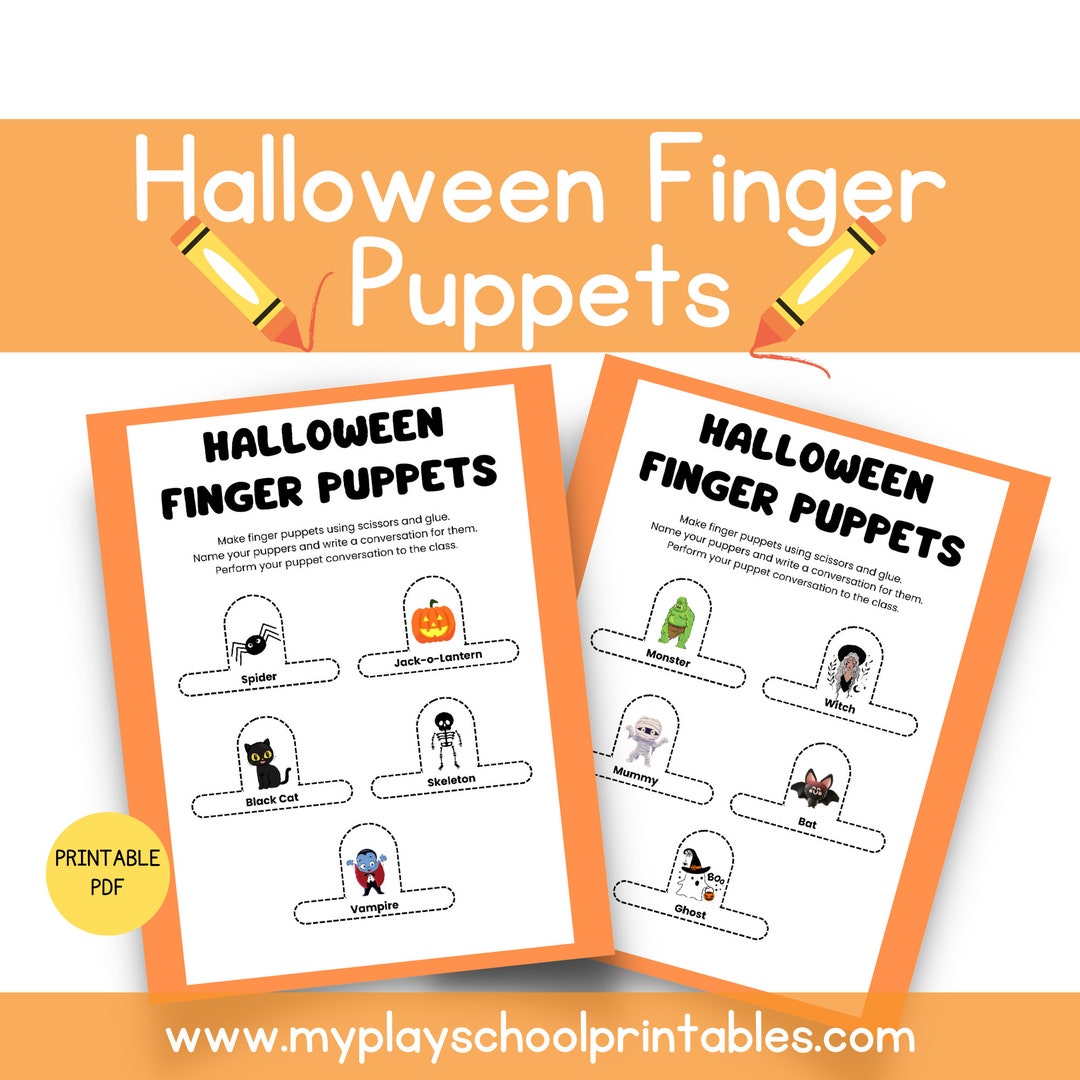 Halloween Finger Puppets Halloween Game Printables Halloween - Etsy