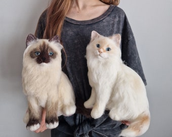 Custom stuffed cat clone, Realistic stuff animal, Cute kitten felted clones, Life look cats, Stuffed plush toy animals, Pet Loss, Memorials