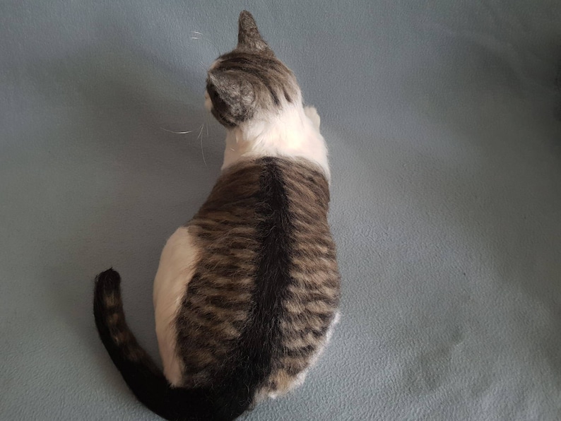 Custom Stuffed Cat Clone, Realistic Stuff Animal, Cute Kitten Felted