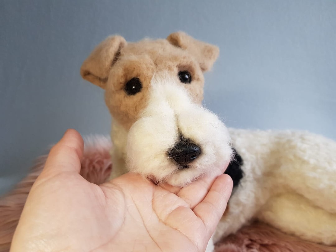 Premium Custom Fox Terrier Stuffed Dog Realistic Plush Dog Etsy