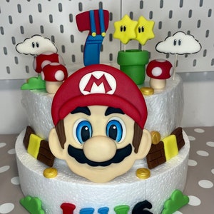 Super Mario inspired cake topper