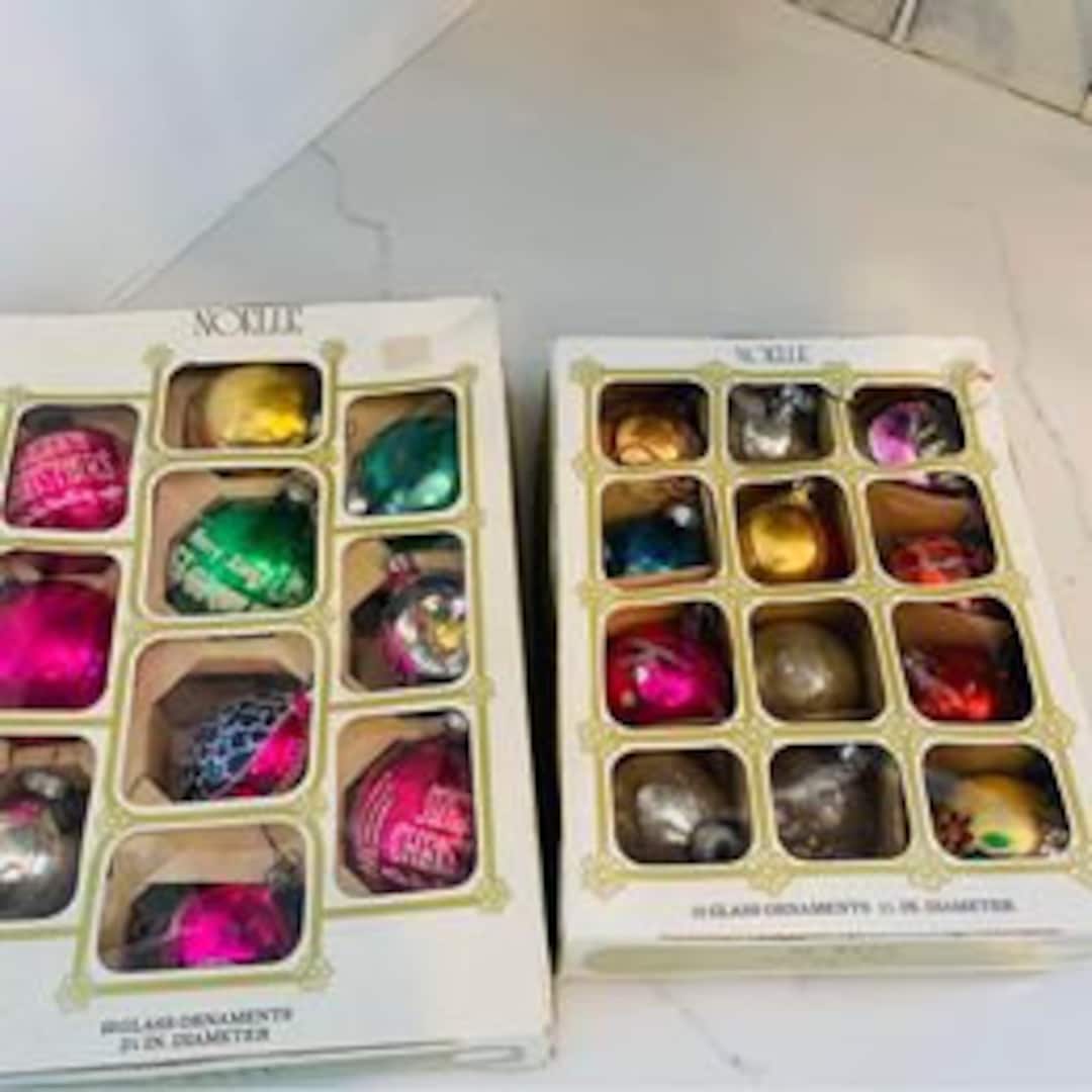 Vintage Noelle Christmas Glass Ornaments Etsy