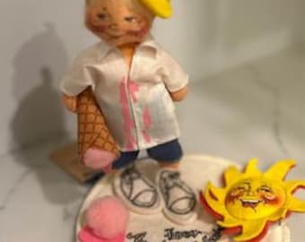 Annalee 10th Anniversary Edition 1993 Boy W/ Ice Cream Cone 8'' MINT