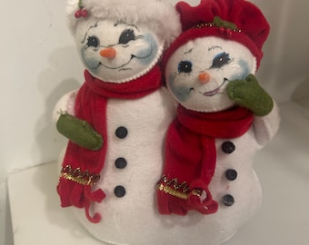 2012  Annalee 5" Christmas Delights Duo Snowmen - Mint