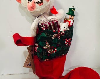 Vintage 1999 Annalee 7” Stocking Stuffer Mouse