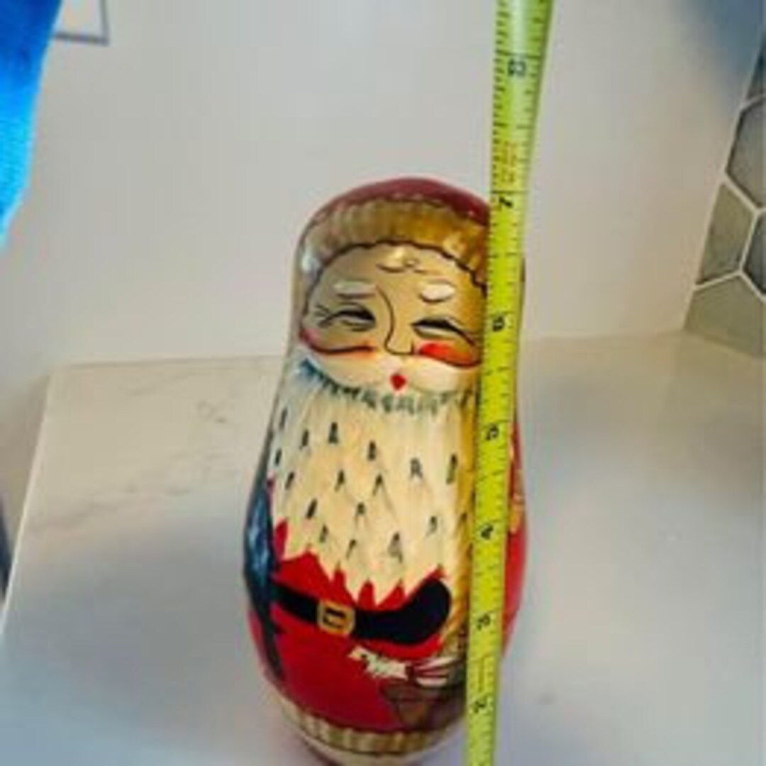 Vintage Russian Santa Nesting Dolls Etsy