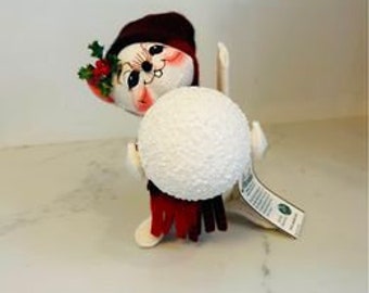 Vintage 7 "Let's Build A Snowman" Annalee Mouse