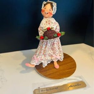 1991 Annalee 10&quot; Dickens Martha Cratchet with Brass Plaque