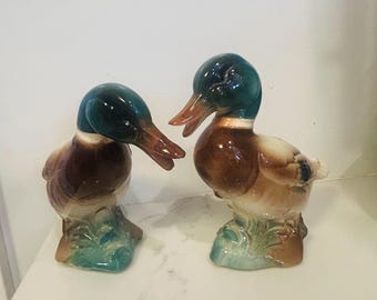 Pair of Royal Copley Mallard Duck Figurines