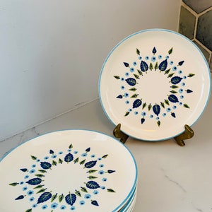 Set of Four (4)  - Swiss Alpine- Mid Century 6 1/2" Salad Plates