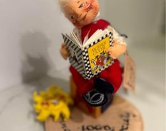 Vintage Annalee Doll Society Logo Kid 7" 1991