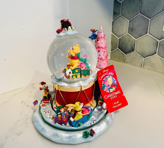 Disney Winnie the Pooh Toyland Rotating Train Snowglobe - Year