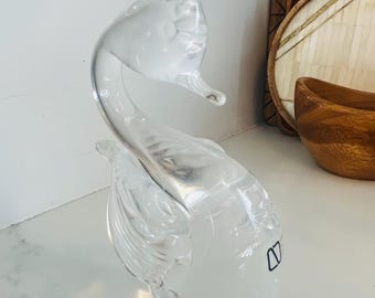 V. Nason & C. Italy Vintage 1960s Murano Glass Swan Bird Figurine