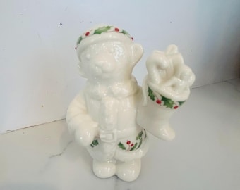 Lenox 1998 Annual Holiday China Jewels Santa Bear Limited Edition