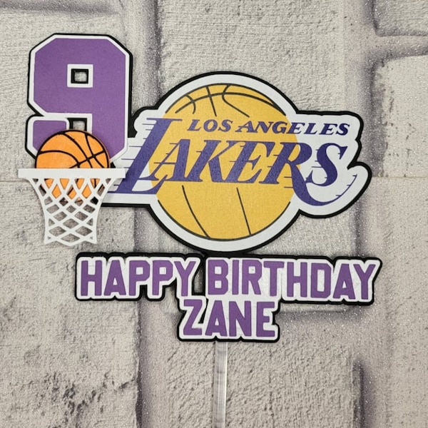 Lakers Cake Topper - Etsy