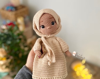 Amigurumi Zeynep hijab doll crochet pattern