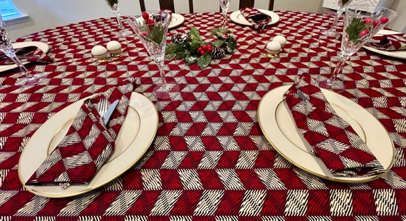 Tablecloths Made Using East African Kitenge; 60"W X 90"L