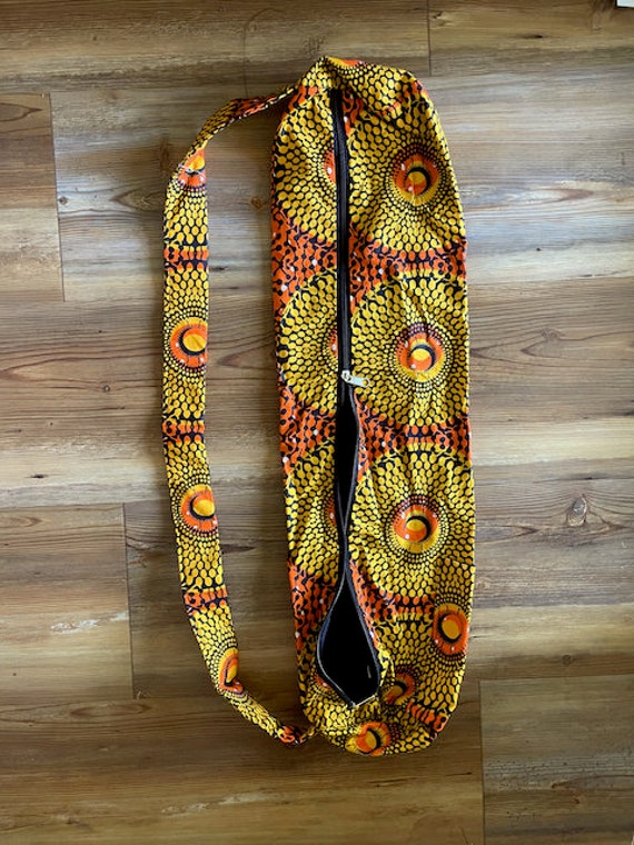 Kitenge Yoga Mat Bag - With Outside Pocket