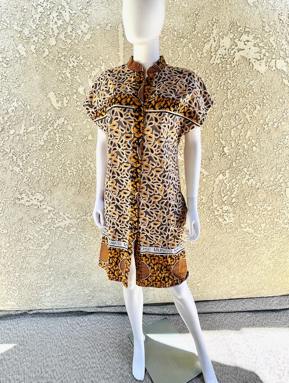 Button Down Midi Kitenge Dress