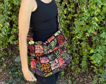 Upcycled Kitenge Patchwork Crossbody Bag - Handgemachte afrikanische Geldbörse