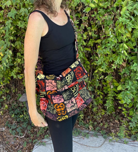 Upcycled Kitenge Patchwork Crossbody Bag – Handmade African Print Purse