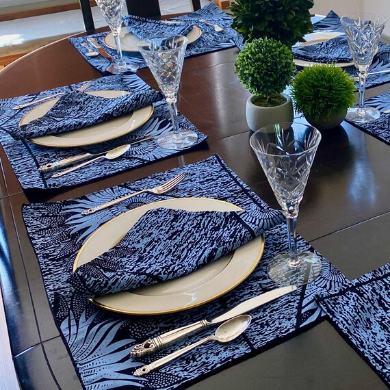 Set of 6 Placemats  -  14"L x 19"W