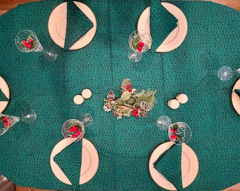 Tovaglia Kitenge fatta a mano: stampa in cotone africano, 60x90" Commercio equo e solidale