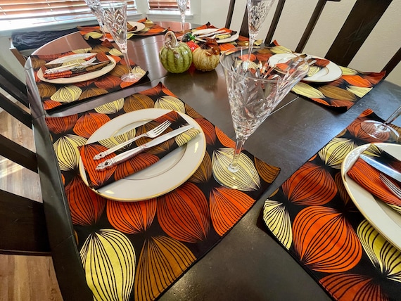 Set of 6 Placemats  -  14"L x 19"W