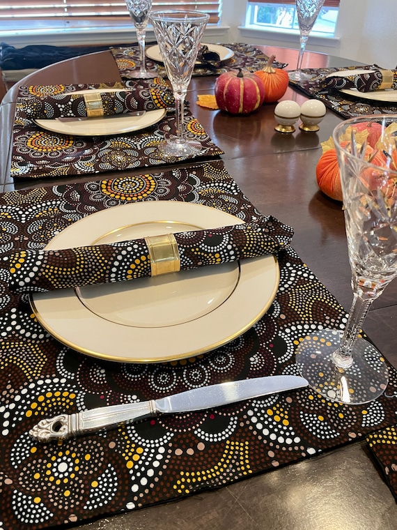 Set of 6 Placemats  -  14"L x 19"W