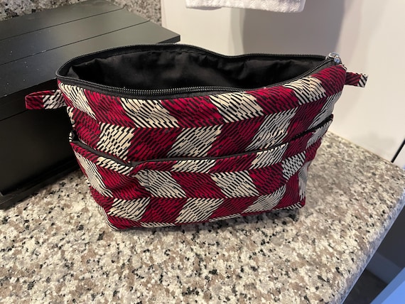 Multipurpose Kitenge Zipper Pouch – Handmade in Tanzania | Cosmetic, Travel, Tech & Organizer Bag