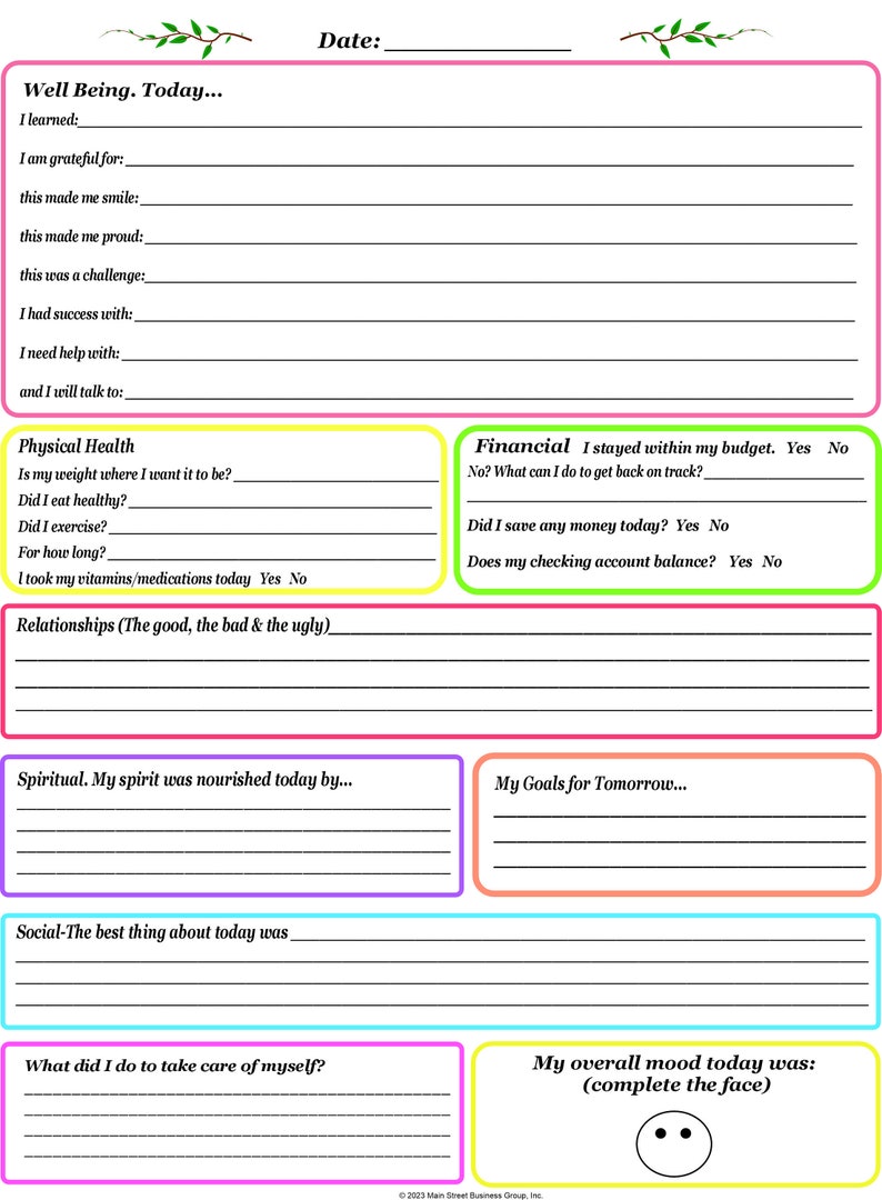 Self-care Journal for Women, Daily Reflection Prompts (digital Download ...