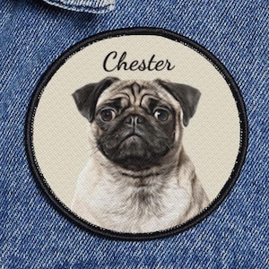 Custom Pet Iron On Patch • Personalized Dog Iron On Patch • Cat Iron On Patch • Dog Portrait Patch • Dog Mom Dad Gift • Pet Lovers Gift