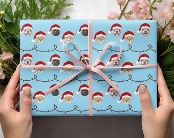 Custom Pet Christmas Wrapping Paper • Personalized Dog Gift Wrap • Cat Wrapping Paper • Gift for Dog Lovers • Dog Mom Dog Dad Wrapping Paper