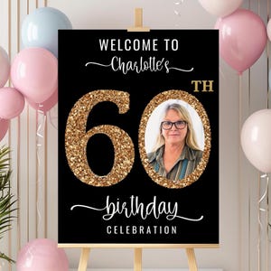 Custom 60th Birthday Sign With Stand • Look Who's 60 • 60th Birthday ...