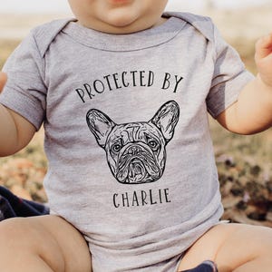 Custom Pet Face Baby Bodysuit from Photo • Pet Photo One-Piece • Dog Bestie Snap Suit • Personalized Cat Bodysuit • Newborn Gift • Dog Mom