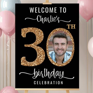 Custom 30th Birthday Sign with Stand • Look Who&#39;s 30 • 30th Birthday Entrance Sign • Thirty Sign • Birthday Party Welcome Sign • 30th Gift