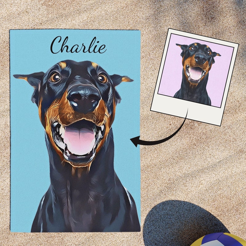Dog Mom It's Beach Time - Gift For Dog Mom, Personalized Round Beach Towel