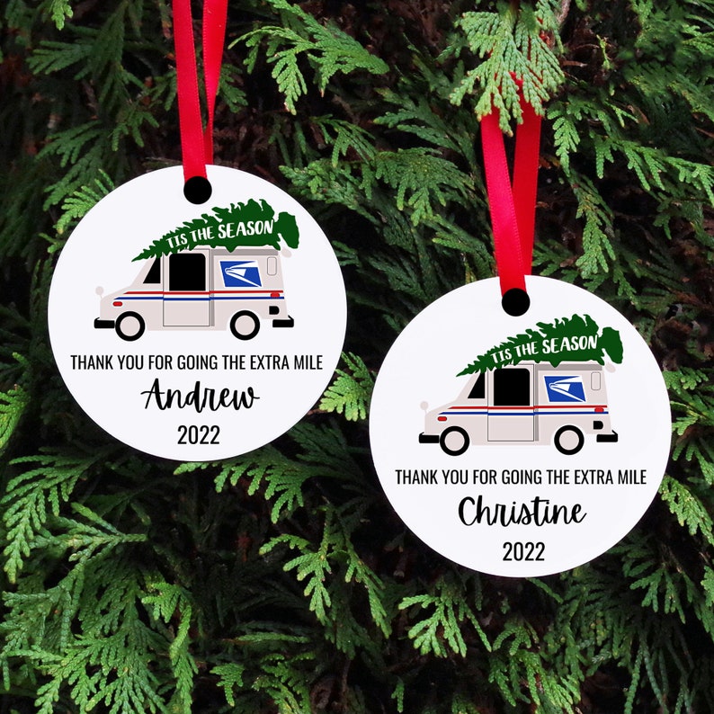 USPS Christmas Ornament Mail Carrier Gift Postal Worker Etsy