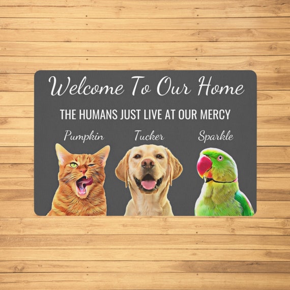 Custom Pet Floor Mat Personalized Pet Floor Mat Antislip Etsy
