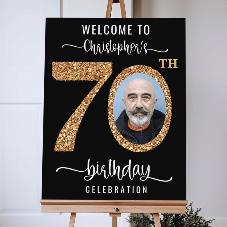Custom 70th Birthday Sign With Stand • Look Who's 70 • 70th Birthday ...