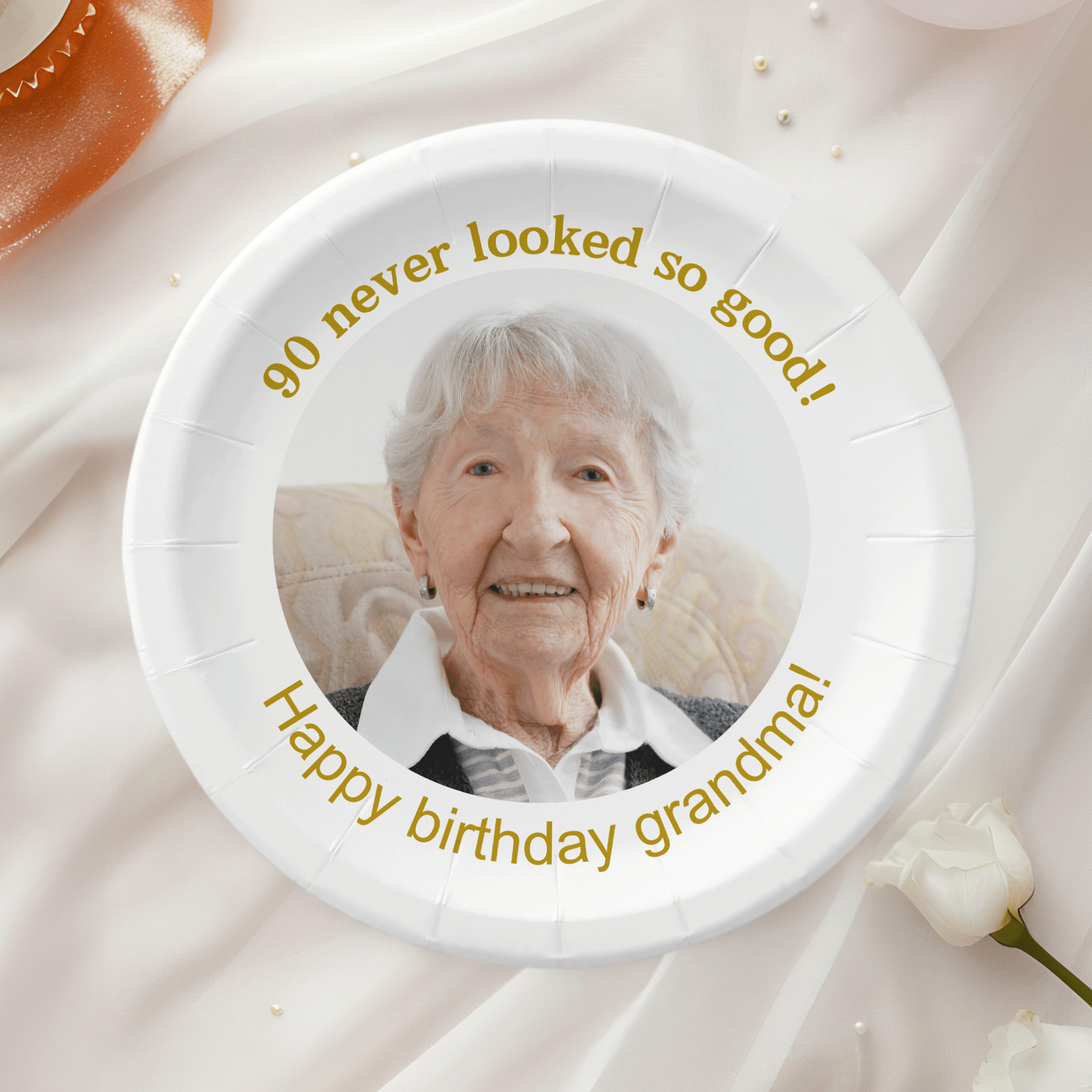 Disposable Custom Party Paper Plates With Photo • Personalized Birthday ...