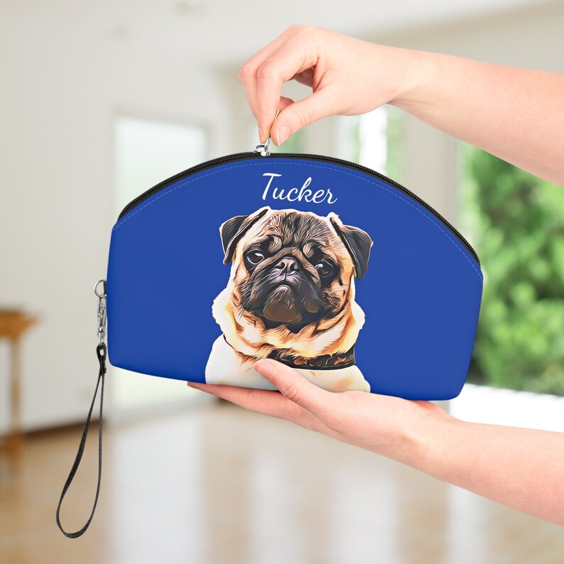 Custom Dog Mom Makeup Bag • Custom Dog Mom Accessory Pouch • Personalized Pet Cosmetic Pouch With Pet Photo • Dog Lover Gift • Dog Mom Gifts image 7