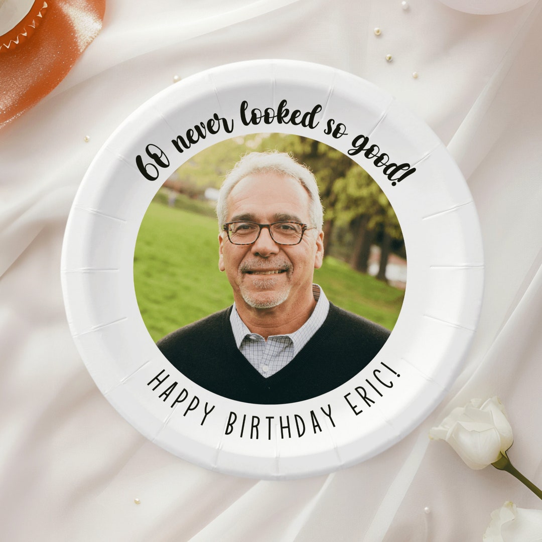 Custom Disposable Paper Plates With Photo • Personalized Birthday Paper ...