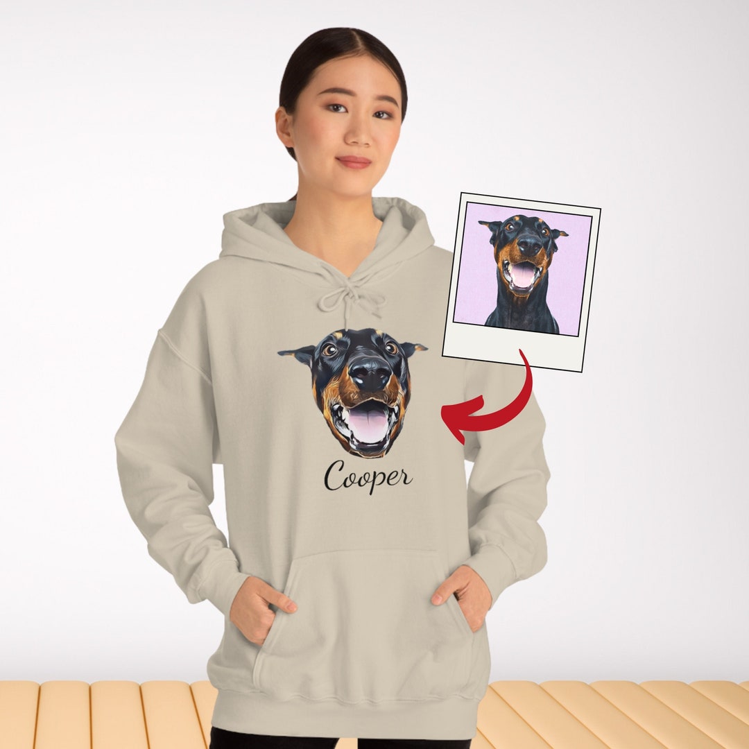 Pet Portrait Hoodie Dog Face Hoodie Personalized Cat Hoodie Pet