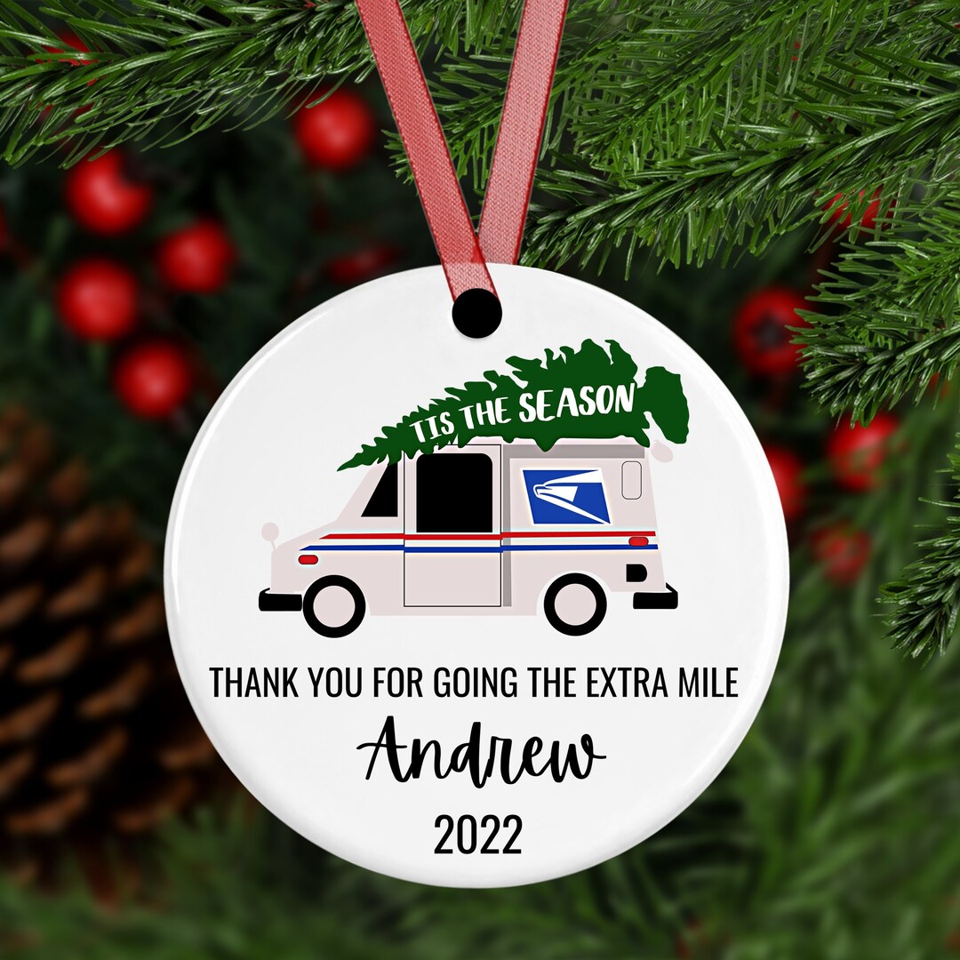 USPS Christmas Ornament Mail Carrier Gift Postal Worker Etsy